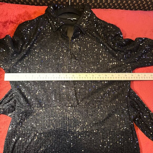 Black Sequin Jumpsuit - XL - Picture 8 of 13